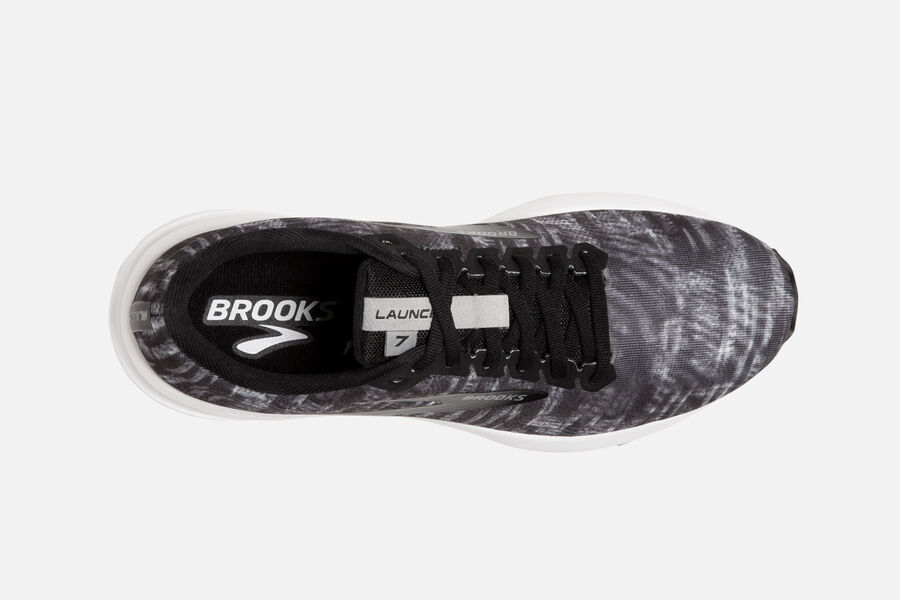 Brooks Launch 7 Road Running Shoes Womens - Black/Grey/White - ZMAIX-8903